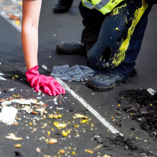 A Person Cleaning Up A Really Bad Crime Scene