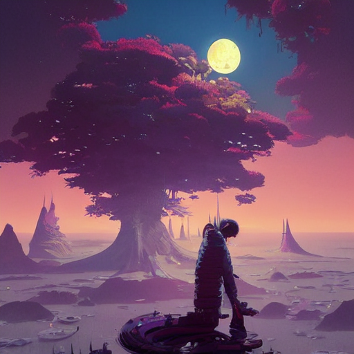 A Beautiful Painting Of Moonlight By Nekro And Pascal Blanch...