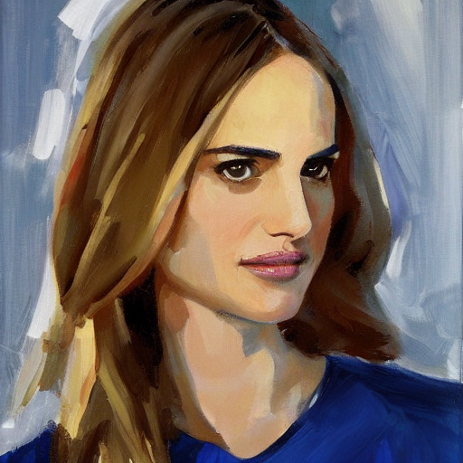 Portrait Of Emily Wickersham As Natalie Portman By Greg Manc...