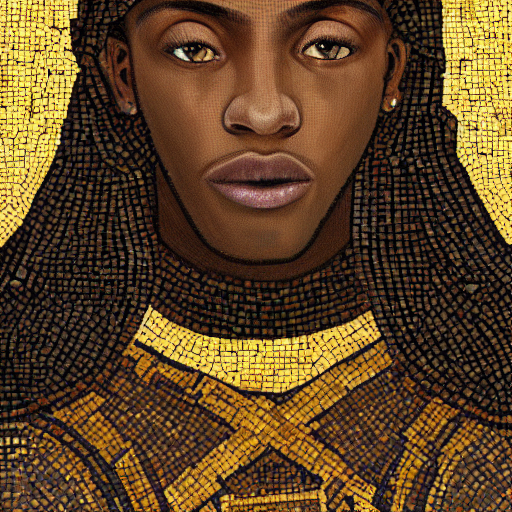 Realistic Portrait Of A Black Crusader Knight In A Byzantine...