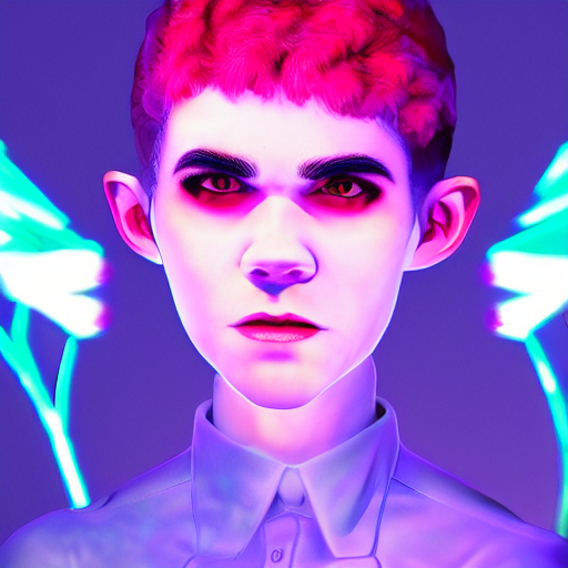 Grimes Onstage, Volumetric Neon Lights In The Background, Gl... — Stable Diffusion AI Prompt: grimes onstage, volumetric neon lights in the background, gleaming, 3 5 mm photo...