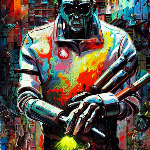 Terminator Chef In A Kitchen, By Josan Gonzalez Splash Art G...