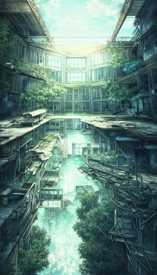 A Beautiful Photorealistic Anime Illustration Of Unfinished...
