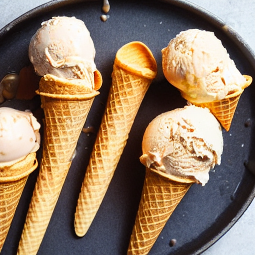 Chicken Ice Cream, Ice Cream Cone Chicken Flavoured, Food Ph...