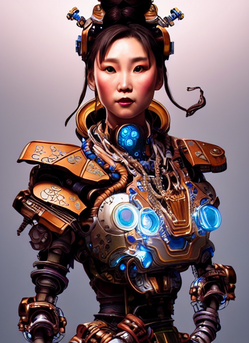 Portrait Of Chun - Li, Robot Steampunk, Floral Horizon Zero...