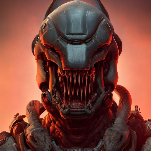 Doom Eternal, Game Concept Art, Muscular, Exoskeleton, Chiro...