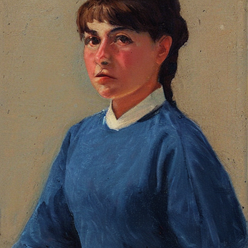 A Portrait Painting Of Emmie Contarino